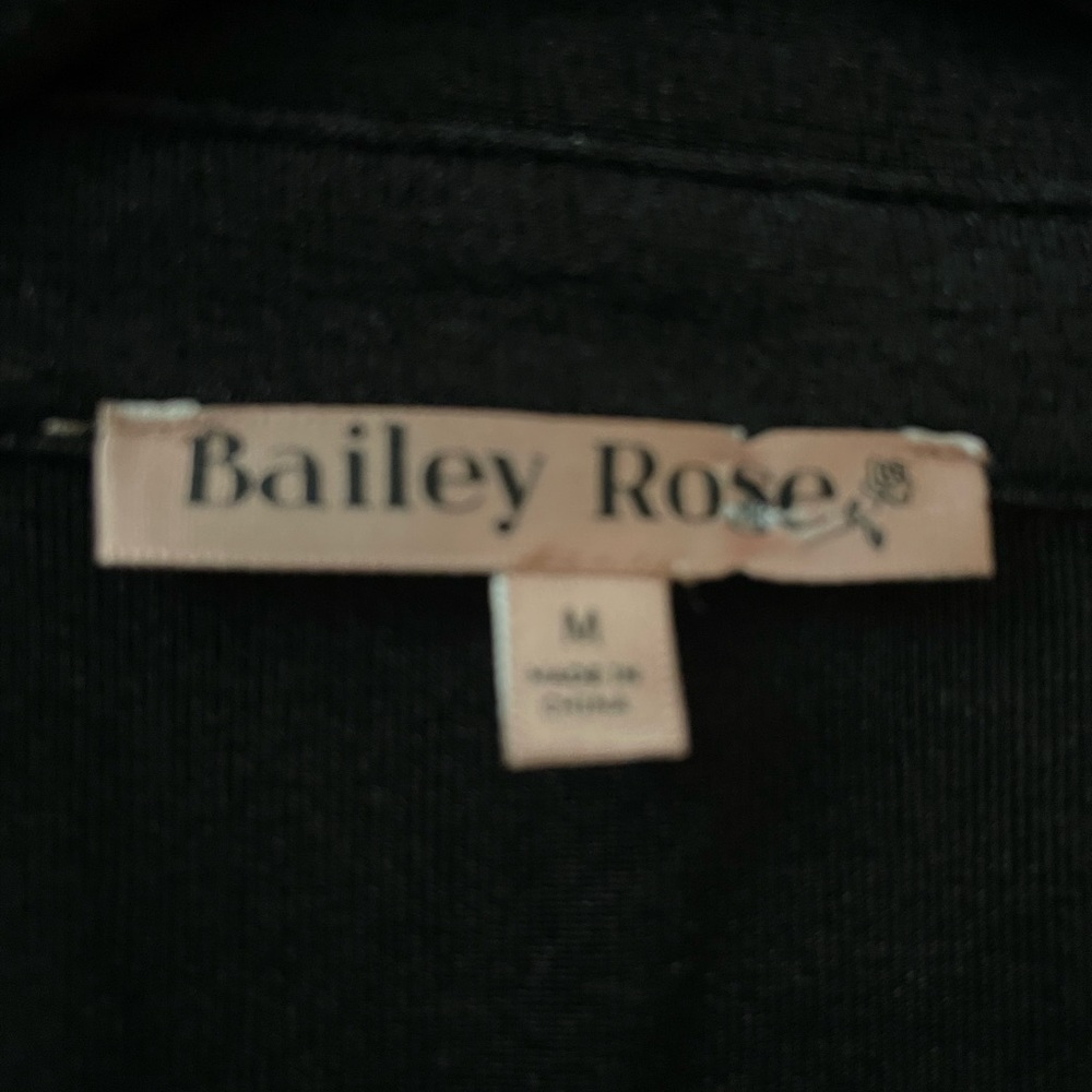 BAILEY ROSE BLACK LONG SLEEVE “ROBE” MINI DRESS - Picture 3 of 3